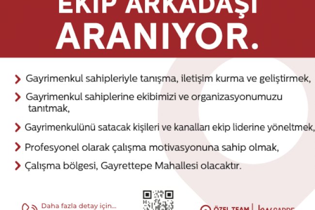 Özel Real Estate Ekip Arkadaşı Arayışı: Gayrettepe Satıcı İpucu Uzmanı