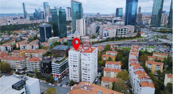 Gayrettepe nin en kıymetli binasında yüksek katta kiralık dairemiz var